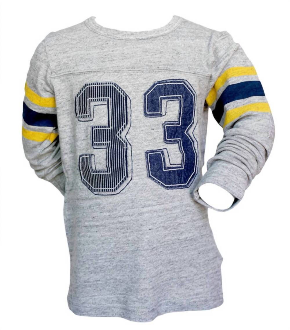 NEW BIT'Z KIDS kids long sleeve number jersey t-shirt in grey
